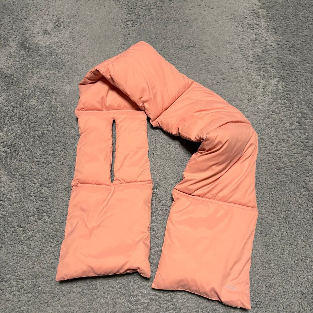 Zuda Puffer Scarf Orange Pink Winter